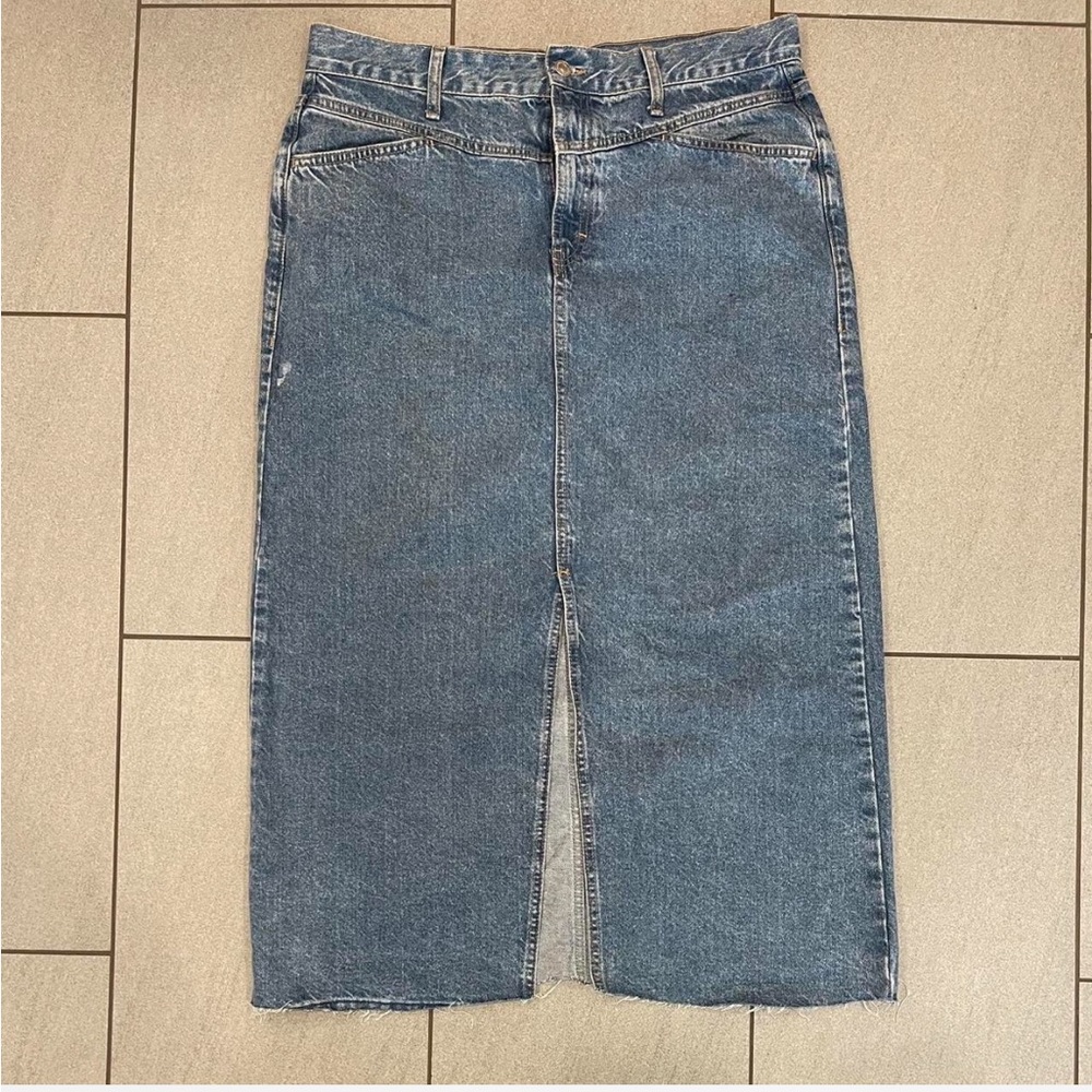 Mango Blue Denim Skirt